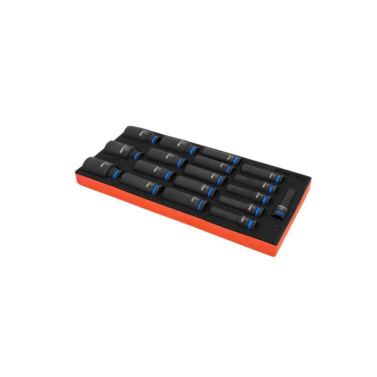 18-Piece 1/2" Drive Metric 6-Point Deep Impact Socket Set | 1/3rd EVA Foam