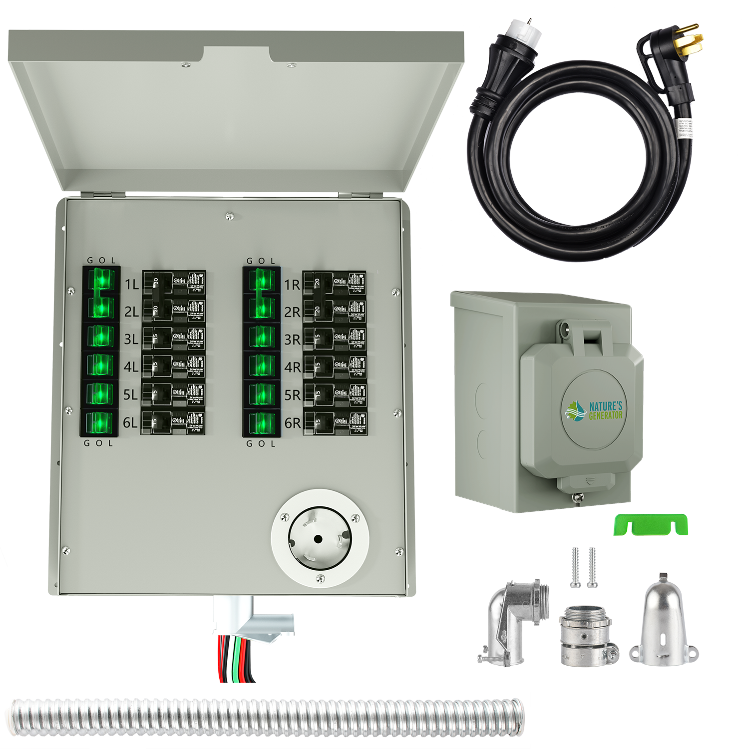 12-Circuit 120/240V 50A Non-Automatic Transfer Switch