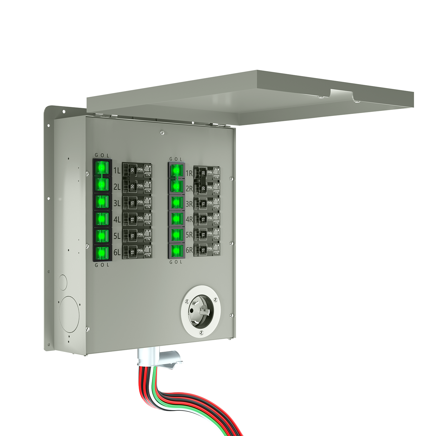 12-Circuit 120/240V 50A Non-Automatic Transfer Switch