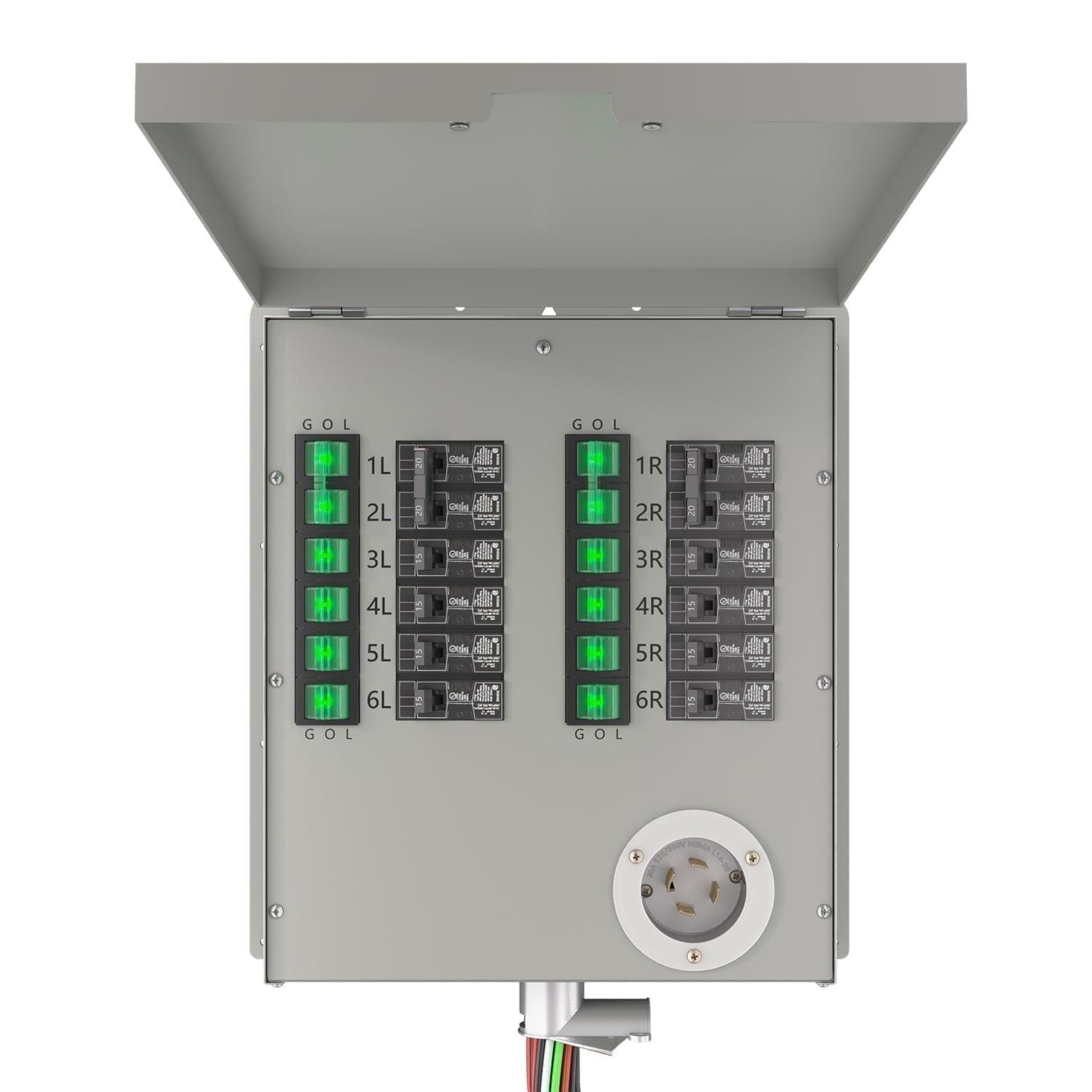 12-Circuit 120/240V 30A Non-Automatic Transfer Switch