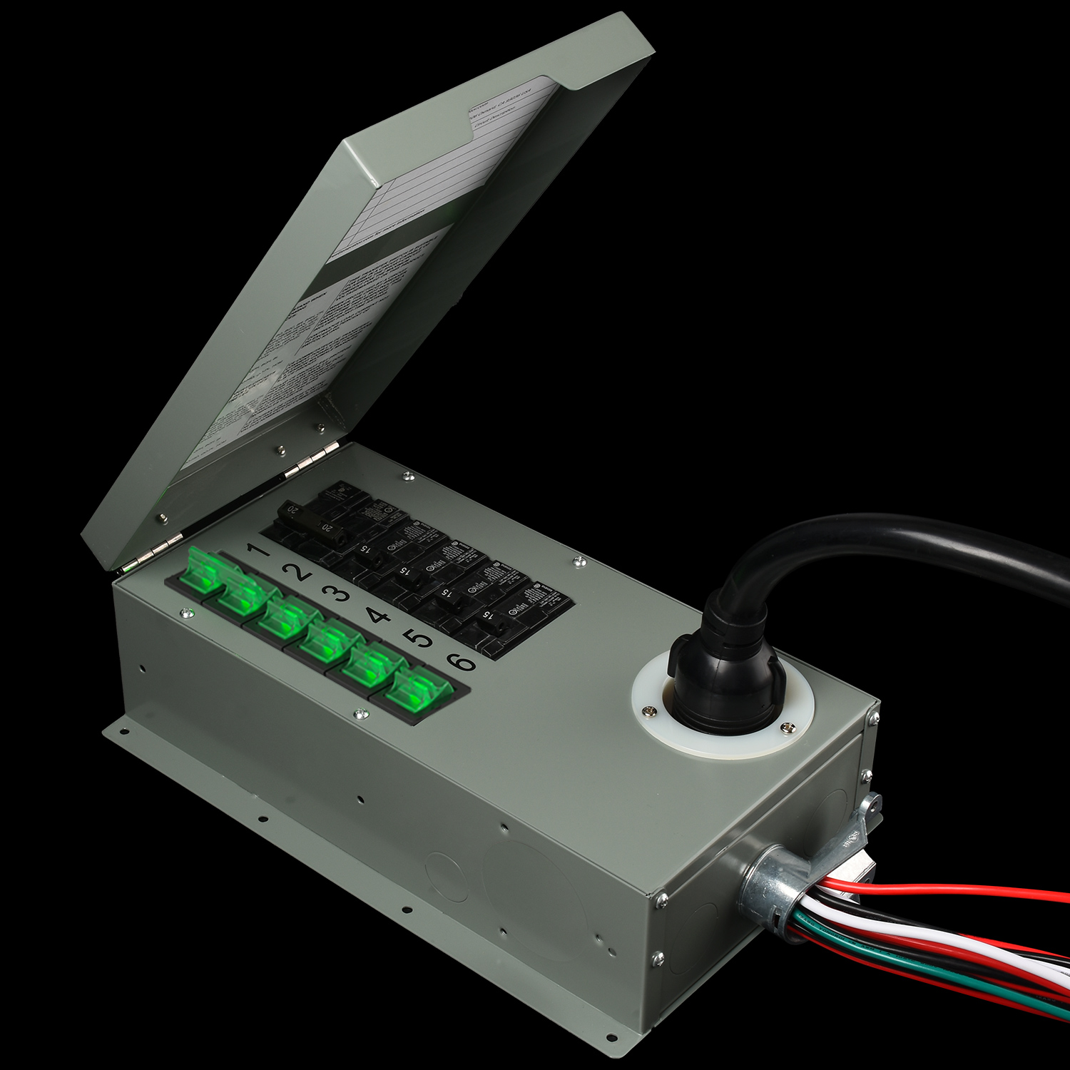 120V/240V 30A 6-Circuit Non-Automatic Transfer Switch